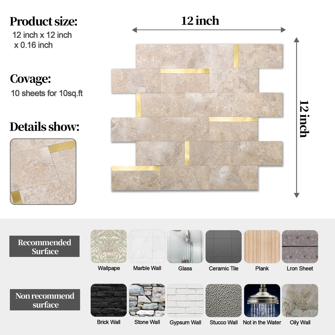 stone subway tile size