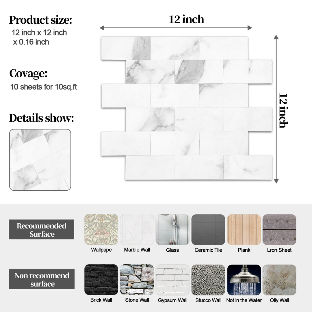 subway tile size