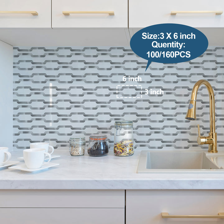 Self-adhesive tile size diagram