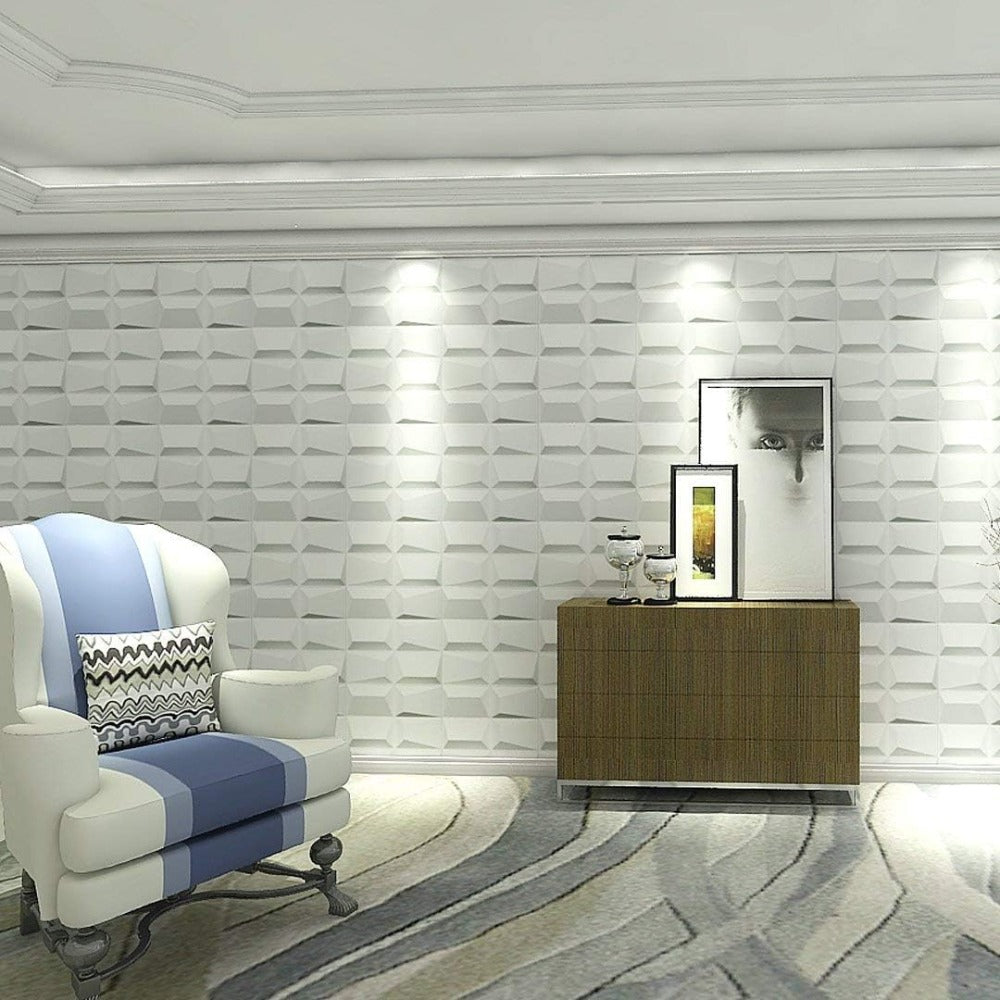 3D wall panels stick on living room