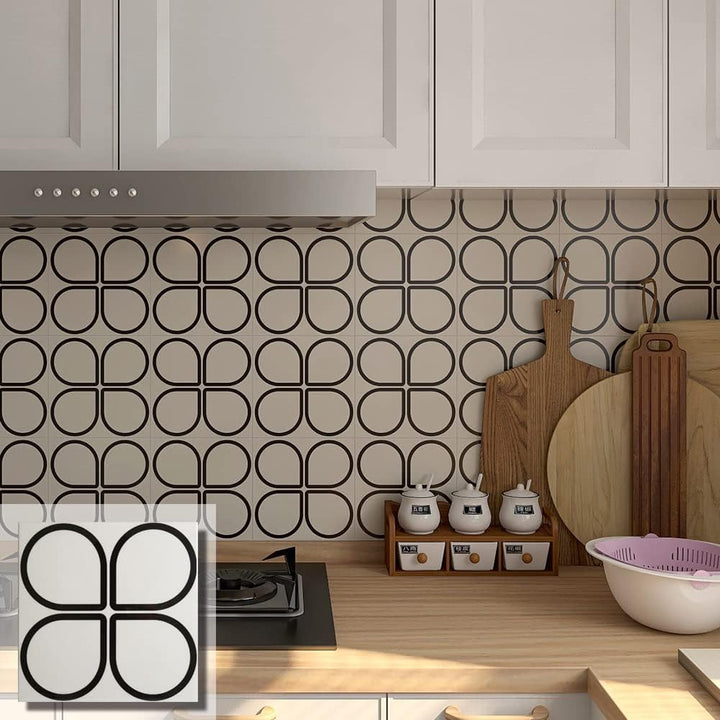 Cream Glossy White Peel and Stick Backsplash