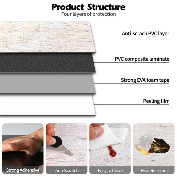Wood Tile Backsplash Structure