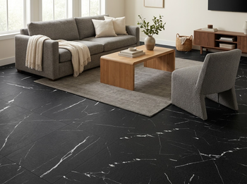 Diamond Black Peel and Stick Floor Tile
