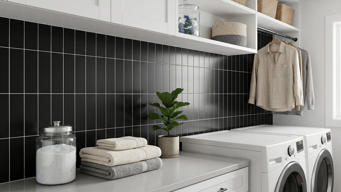 peel and stick tile for laundry room