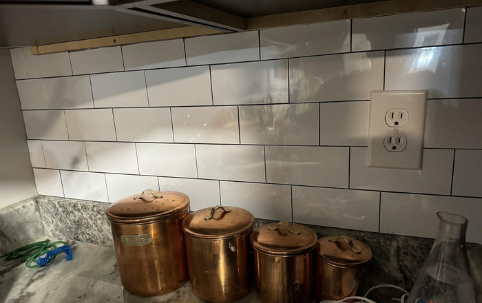 subway tile stick on kitchen