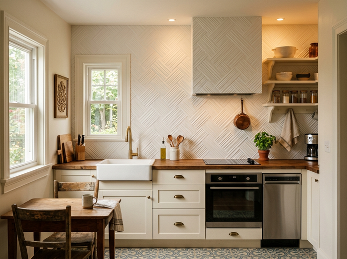 texture wall panel for kitchen