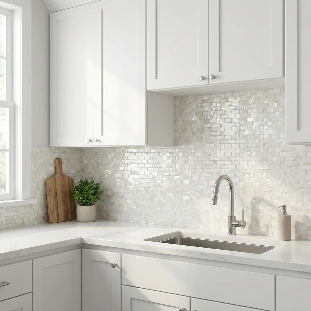 kitchen shell mosaic tiles