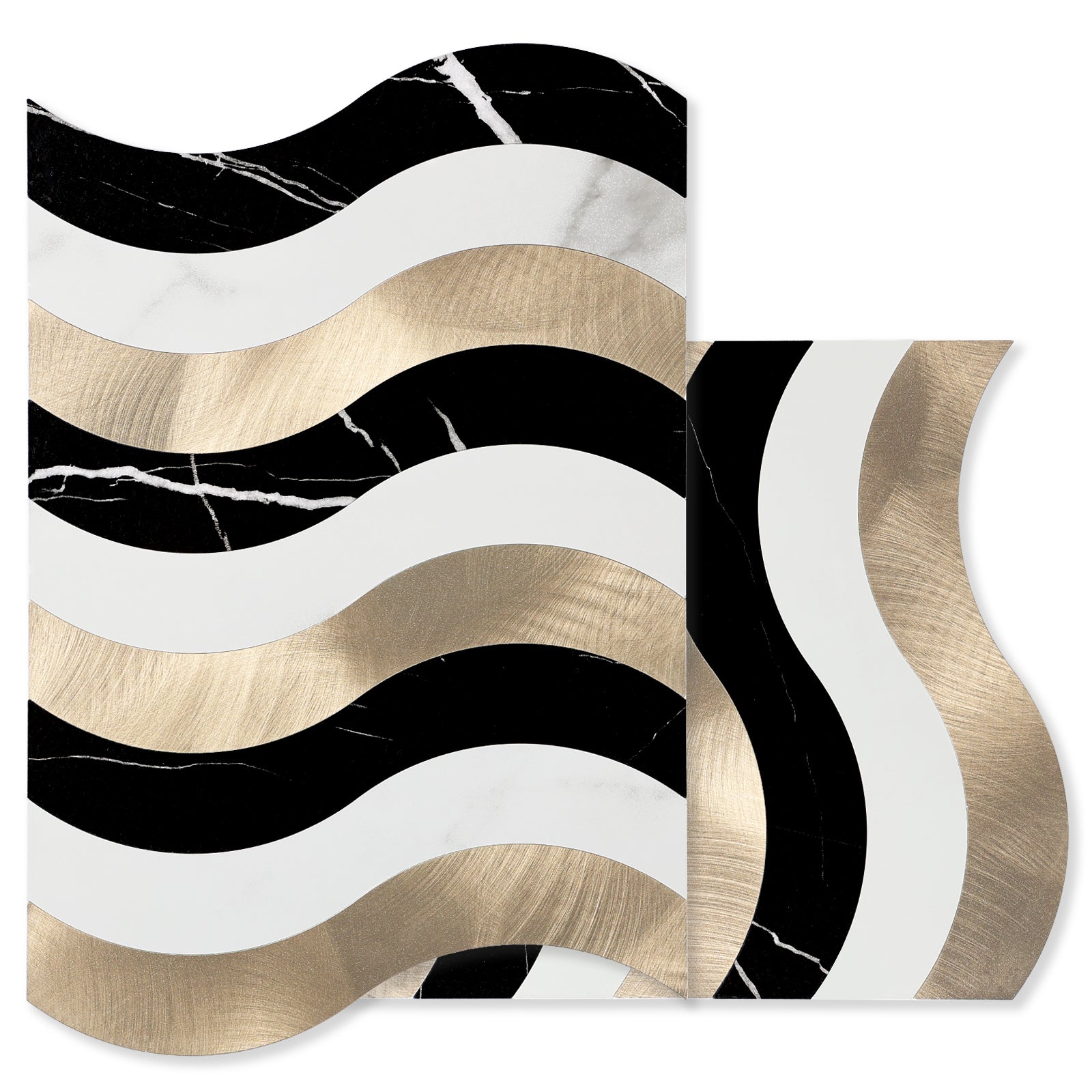 Black Marquina White Marble Tiles