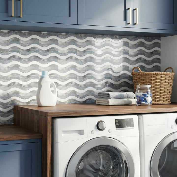 peel and stick tile for laundry room