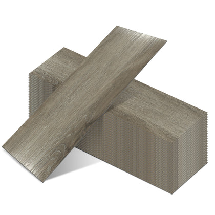 Peel-and-Stick Vinyl Wood Flooring in Silver Mist