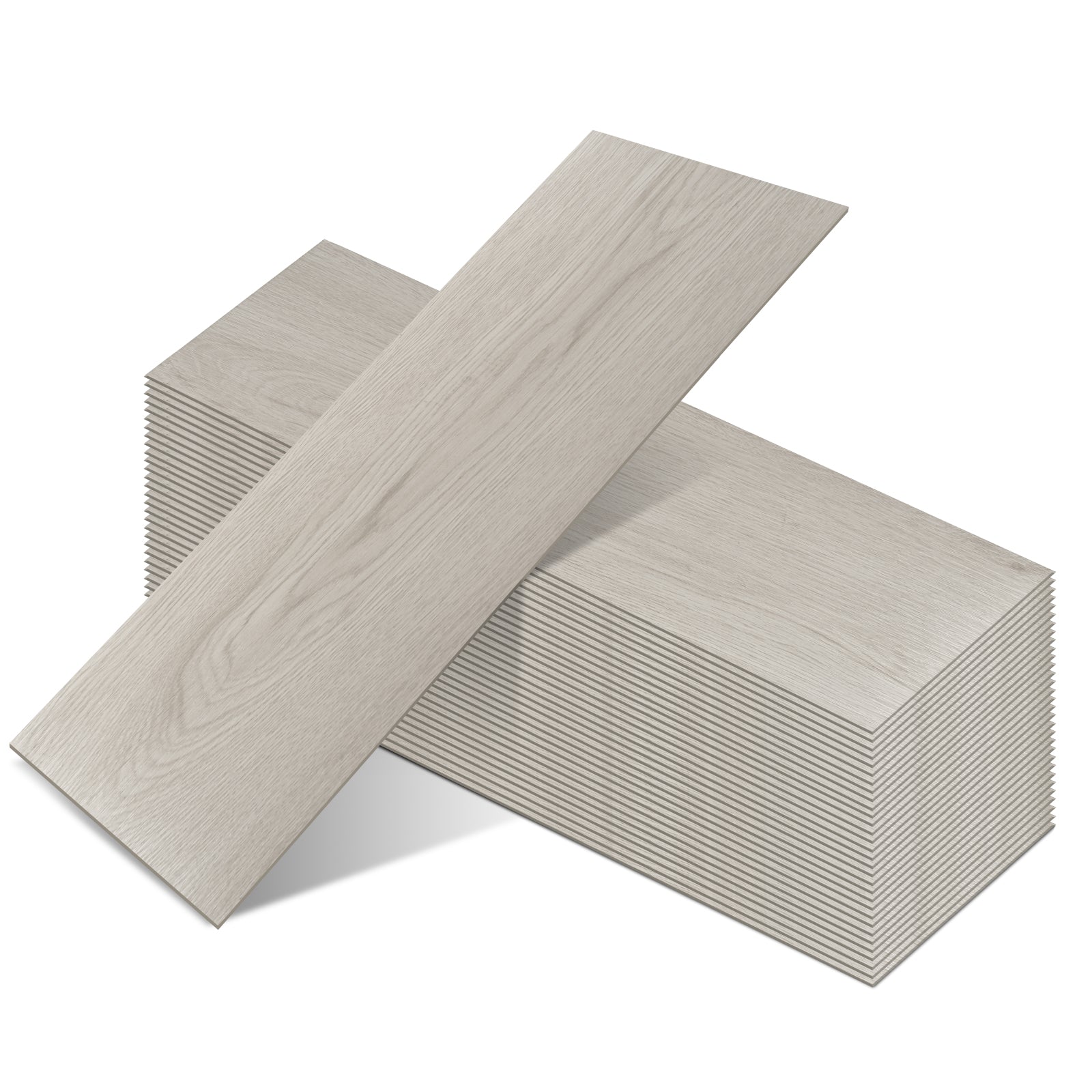 Peel-and-Stick Vinyl Wood Flooring in Ivory Driftwood