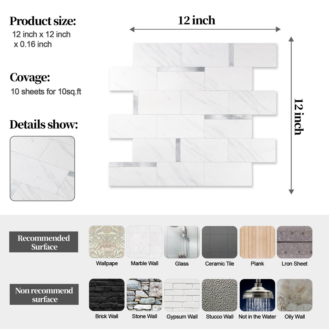 self adhesive tiles  size