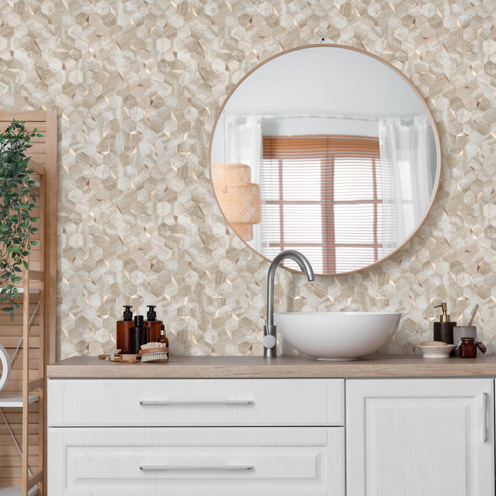 hexagon peel and stick tile for bathroom