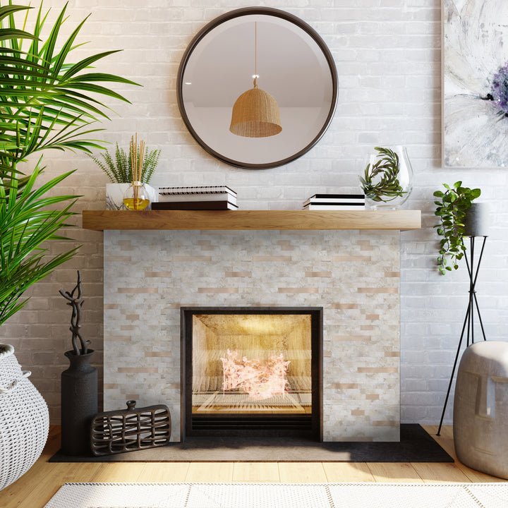 peel and stick tile for fireplace