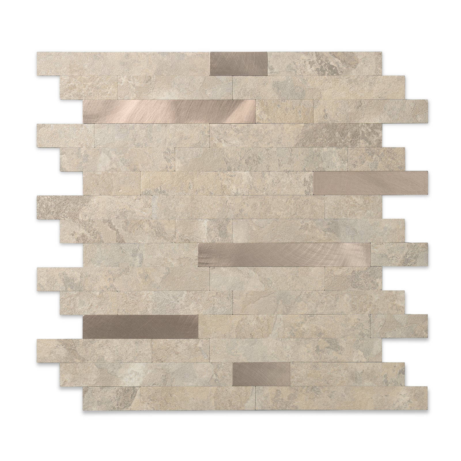Beige stone linear blend tiles