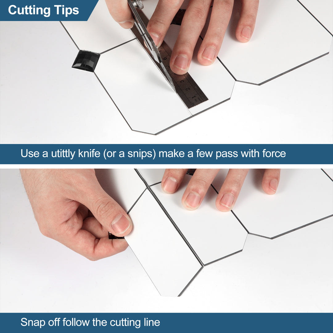 12" X 12" Marble White with Pearls Peel and Stick Diamonds Tile