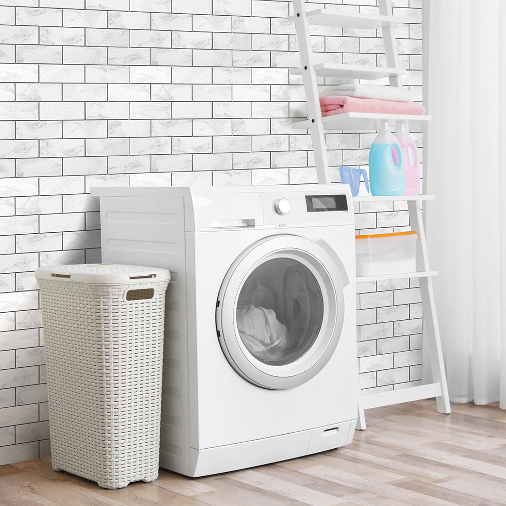 peel and stick subway tile for laundry room