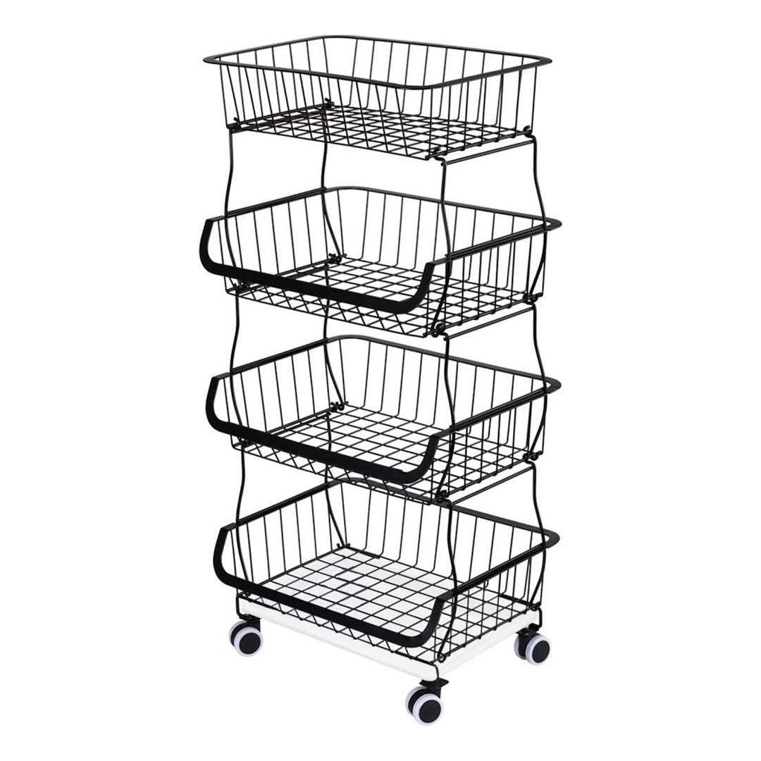 Fruit Vegetable Storage Basket for Kitchen - 4 tier