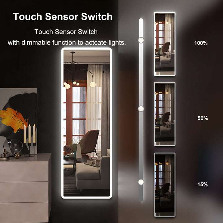 Vanity Mirror with LED light Wall Mounted Full Body Mirror
