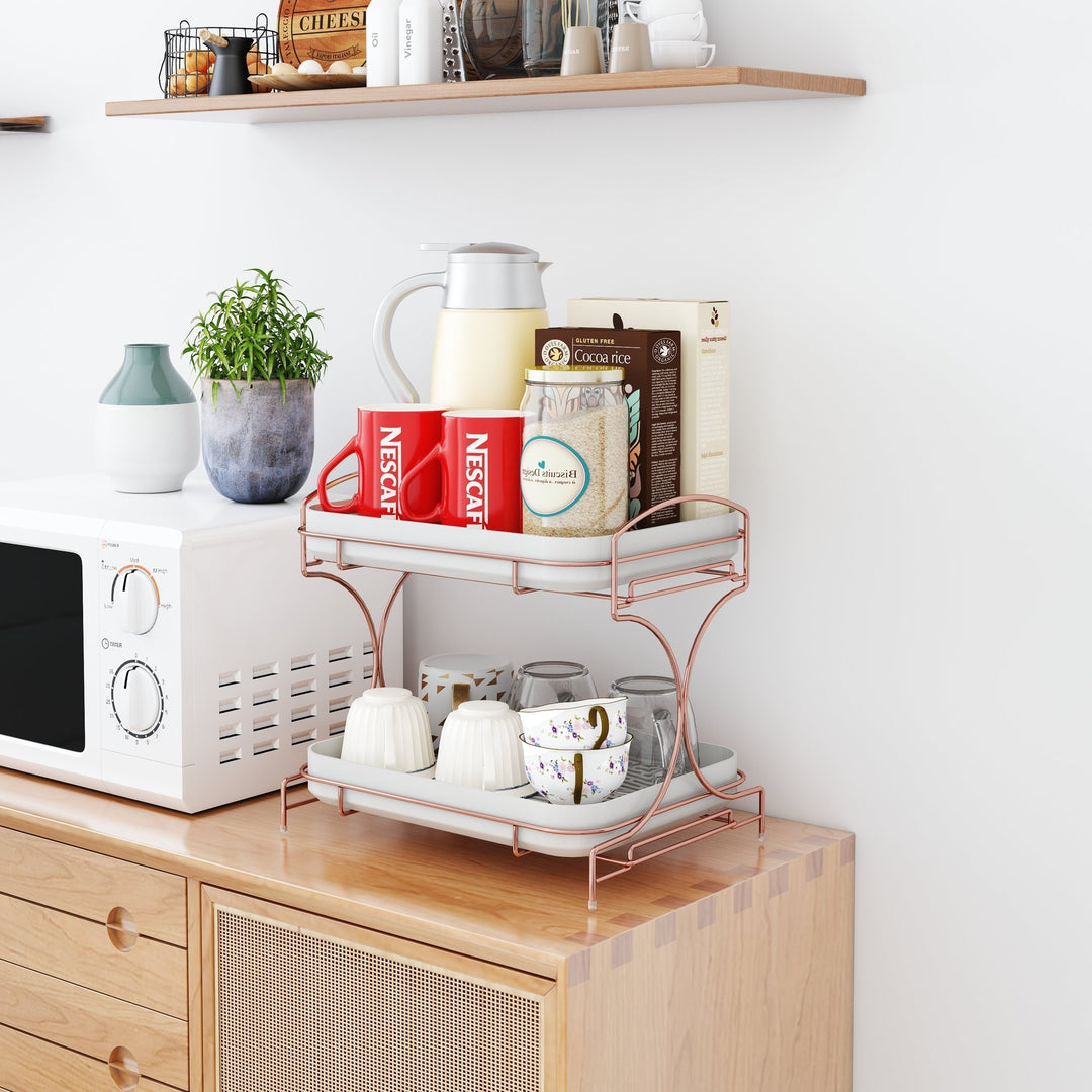 Kitchen Drain Tray Bowl Cup Dish Drying Rack