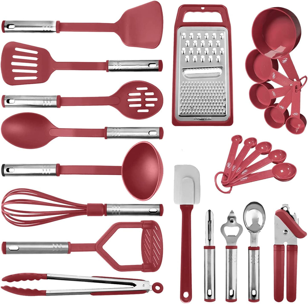 Nylon and Stainless Steel Kitchen Utensil Set 24 Pcs